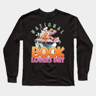 National Book Lovers Day Frog Long Sleeve T-Shirt